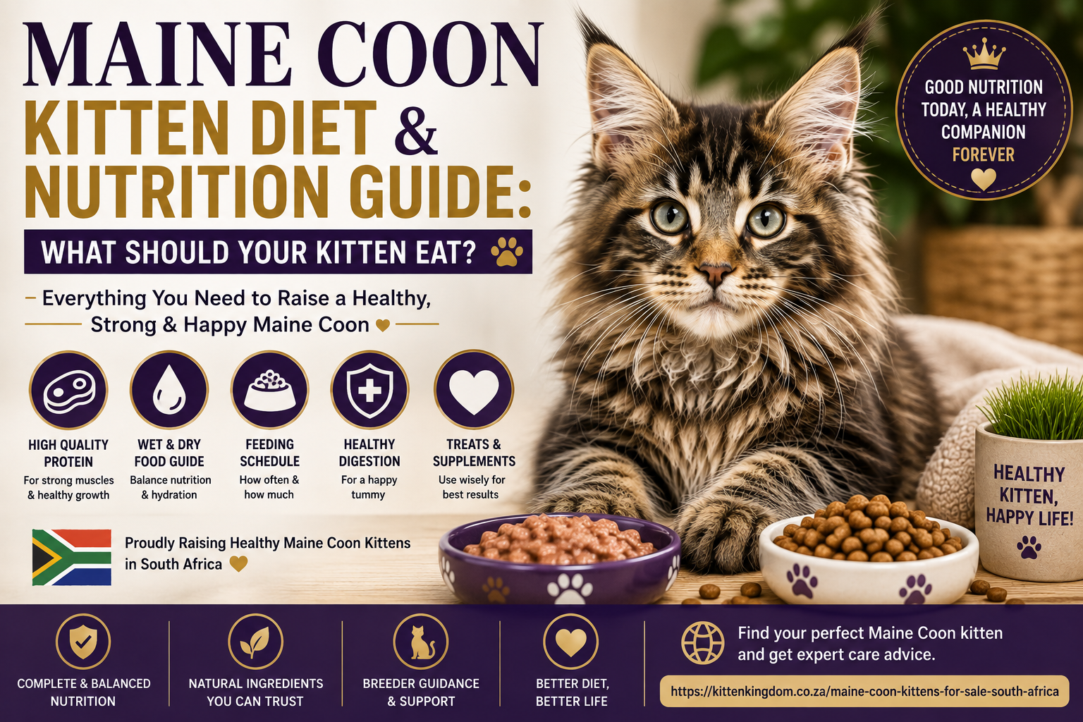 Maine Coon Kitten Diet & Nutrition Guide: What Should Your Kitten Eat?